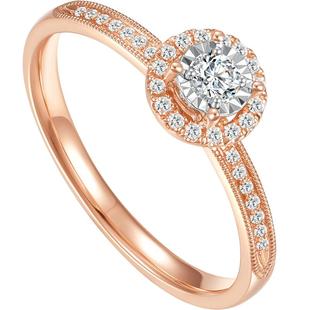 情人节TSL谢瑞麟18K金钻石戒指镶嵌求婚订婚钻戒指环63883