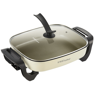 荣事达电热火锅8L大容量加深锅体多功能家用料理烤肉烤鱼煎炒火锅