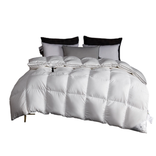 匈牙利进口羽绒被95白鹅绒冬被加厚保暖春秋被子被芯120支全棉A类