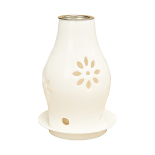 新款羊脂玉陶瓷镂空隔火熏香炉 沉香碎料居家茶室沉香安神灯香炉