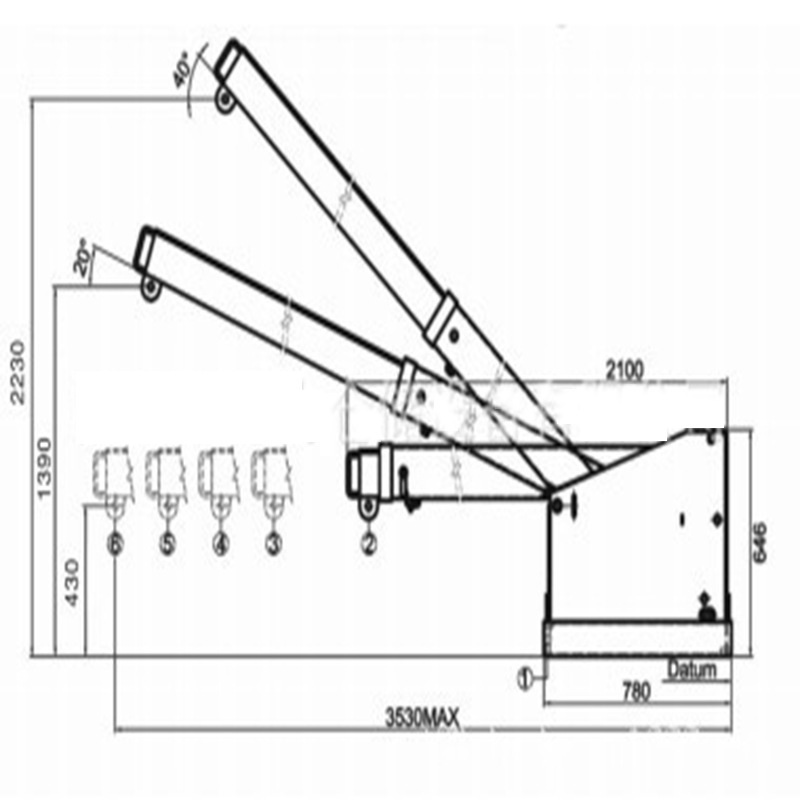叉车配件货叉加长套伸缩货叉吊 臂式吊具吊臂小型 叉车属具起吊臂