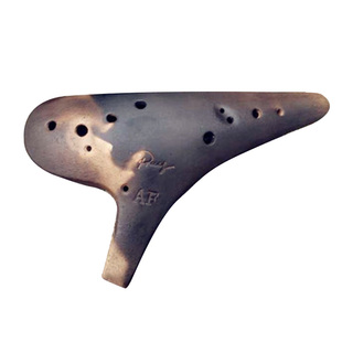 子雷陶笛12孔AF陶笛中音F调素烧大漆工艺千年风雅专用