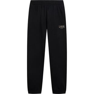 李宁热力裤丨宽松休闲卫裤男春季加绒保暖束脚字母印花针织运动裤