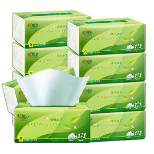 清风抽纸欧院系列100抽10包纸巾原木餐巾纸卫生纸家庭装抽纸批发