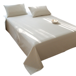 加厚老粗布床单纯棉全棉布炕单凉席单人特厚垫被单枕套三件套床笠