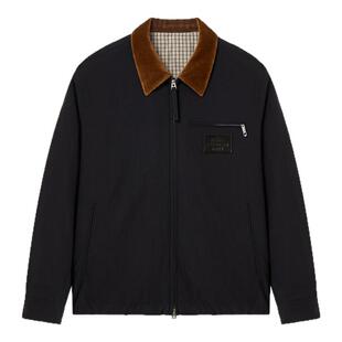 KARL LAGERFELD【85鹅绒】灯芯绒领复古拼接羽绒服25秋冬新款男装