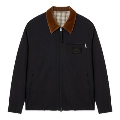 KARL LAGERFELD【85鹅绒】灯芯绒领复古拼接羽绒服25秋冬新款男装