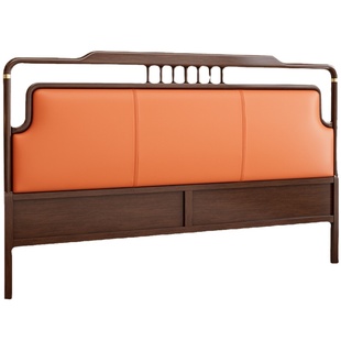 新款新中式床头板软包全实木床头现代靠背板1 8米创意单买个床头