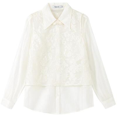 MOFAN摩凡春新款米白衬衫