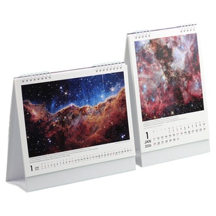 2026年简约记事桌面装饰天文台历班休假期日历桌面摆放备忘月历