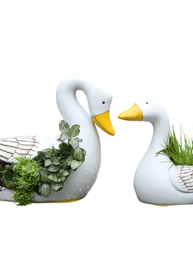 迷你装饰摆件盆栽鱼池造景小鸭子