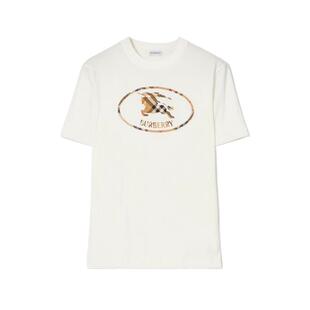【24期免息】BURBERRY男装 格纹骑士印章棉质 T 恤衫 多色