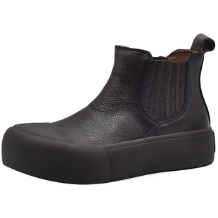 Artmu阿木厚底切尔西靴女2025超火小短靴休闲黑色靴子春秋单靴