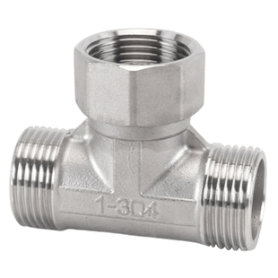 304不锈钢活接三通4分6分内外丝弯头燃气热水器水管接头配件加厚