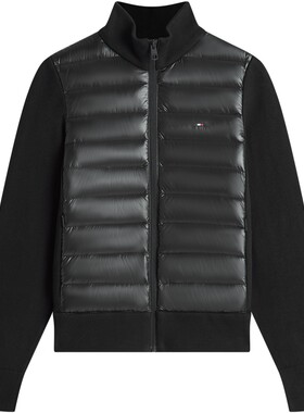 Tommy女装针织拼接90绒羽绒外套