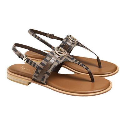 夹趾低跟平底人字带沙滩罗马凉鞋