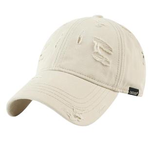 CACUSS棒球帽女防晒鸭舌帽男秋冬破洞遮阳时尚百搭加深大头帽子薄