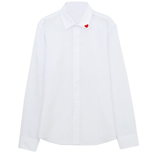 春男士长袖纯棉牛津纺衬衫韩版潮流纯色修身商务正装全棉白衬衣寸