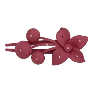 简约花朵盘发夹鸭嘴夹女2025新款后脑勺一字抓夹发量多发夹子横夹