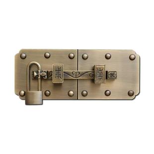 纯铜大门插销仿古中式四合院纯铜门栓庭院门锁全铜木门门闩搭扣锁