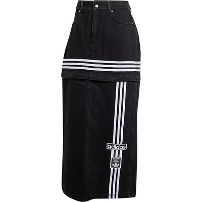 Adidas/阿迪达斯官方正品三叶草女士可拆卸牛仔运动半身裙JJ3096