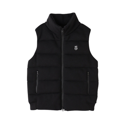 PEARLY GATES高尔夫女士秋冬新款针织提花全拉链羽绒背心马甲