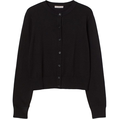 HM女装毛针织衫秋季舒适慵懒法式打底衫开衫外套0579541