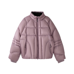 AMAKROM冬新品90白鸭绒绗线云朵泡芙宽松面包短款羽绒服男女同款