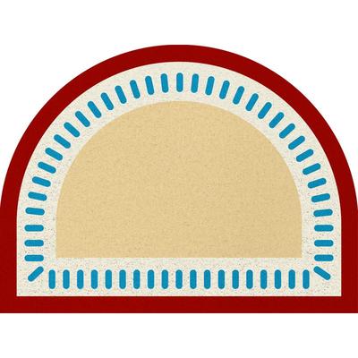 丝圈入户门地垫半圆形多巴胺门口进门脚垫大门口刮沙除尘玄关地毯