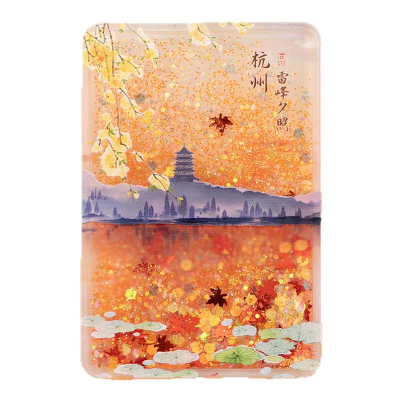 杭州冰箱贴西湖雷峰夕照荷花手绘