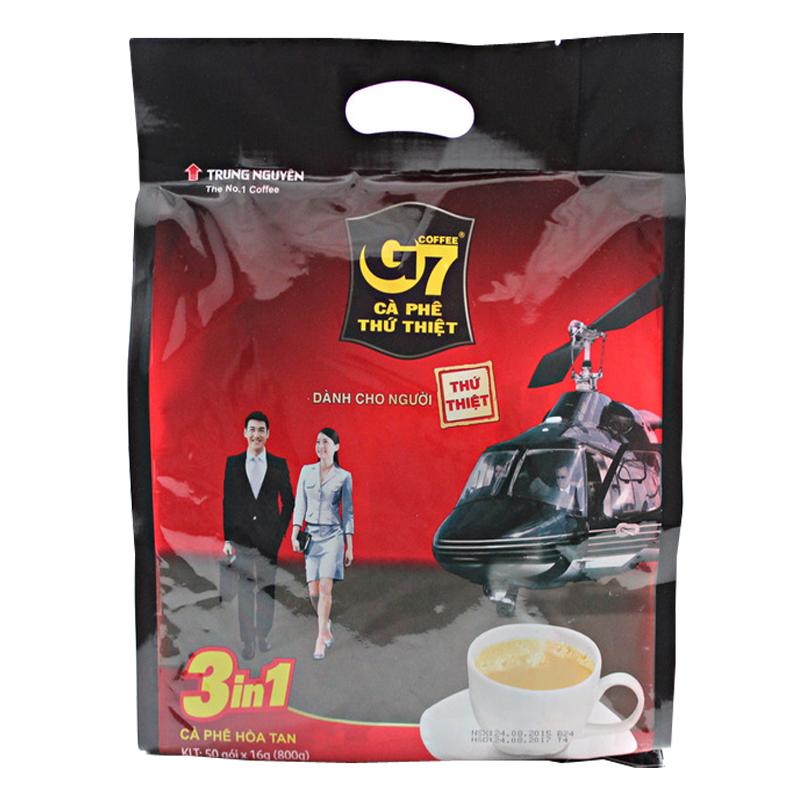 越南版中原G7咖啡粉官方原装进口正品原味三合一速溶800g50小方袋