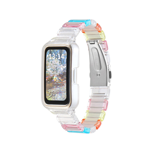 适用华为手环10手表带高级感女款9nfc版新款智能运动11pro硅胶腕带荣耀电子十代表链树脂手带高颜值band8专用