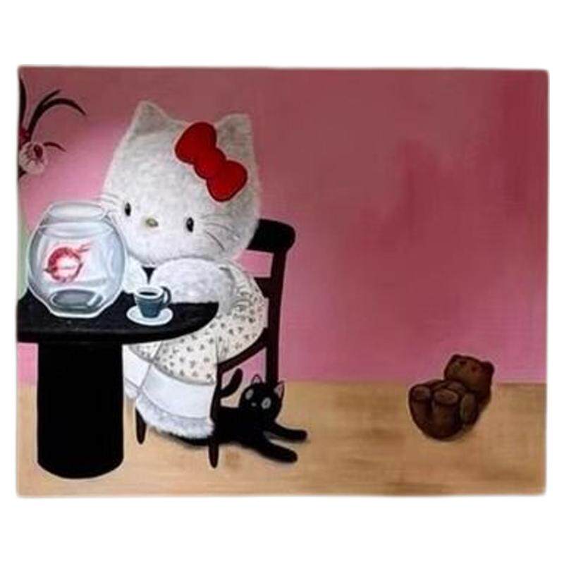 《发财kitty》卡通可爱客厅装饰画女孩卧室儿童房壁画玄关柜挂画