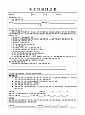现货医疗手术知情同意书门诊住院手术通用医患沟通与风险防范文书