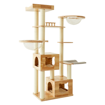 喵星辰全实木大型猫爬架子猫窝猫树一体太空舱大型橡胶木猫塔家用