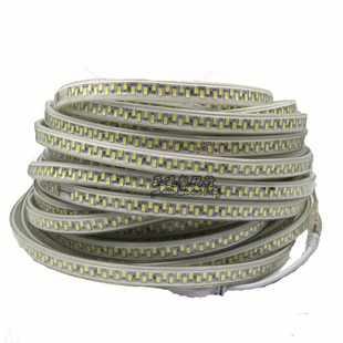 Led高压灯带宽版白富美5730白光暖白120珠高亮软灯条220V套管防水