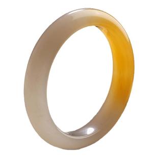 天然黄龙玉糖料金丝玉手镯女芒果布丁时尚石英岩镯子无染色无酸洗