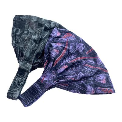 RNRNEPAL手工拓印蘑菇发带男摇滚嬉皮发箍女做旧发饰头饰纯棉头带