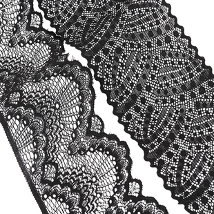 服装下摆加宽蕾丝花边辅料装饰窄黑白色宽衣服布料 diy手工蕾丝边