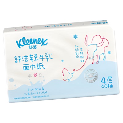 舒洁轻乳纸40抽×3包乳霜纸