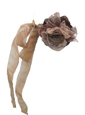 TeNg原创【煎茶】系列手作美拉德风项链干枯玫瑰颈花choker锁骨链