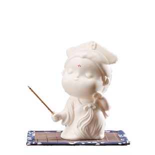 创意可爱小唐女陶瓷香薰炉摆件仕女软萌茶宠客厅家用香插香托香道