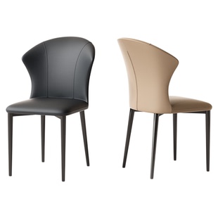 岛台意式高端防猫抓皮餐椅轻奢高级感极简约餐桌靠背椅子2025新款