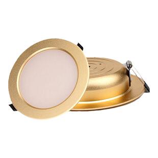 沙金色led筒灯三色超薄天花灯5W7W开孔7.5公分8cm70 75 85mm洞灯