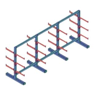 重型悬臂式货架板材布匹钢管管材铝材五金型材双面托臂材料架定制