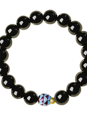 乌金黑曜石手串女款天然正品