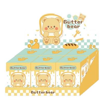 黄油小熊盲盒玩偶奶呼呼小熊手办公仔可爱桌面车载摆件少女心礼物