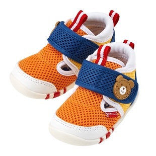 MIKIHOUSE儿童学步凉鞋女童包头夏款宝宝男童网面鞋子HOTBISCUITS