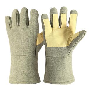 500度防烫手套隔热手套工业级耐高温铝箔烤炉防高温五指加厚加固