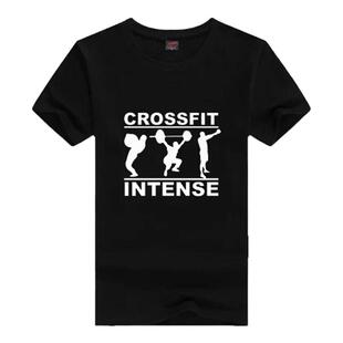 新款crossfit intense 短袖T恤 健身举重运动 纯棉圆领男女夏装潮